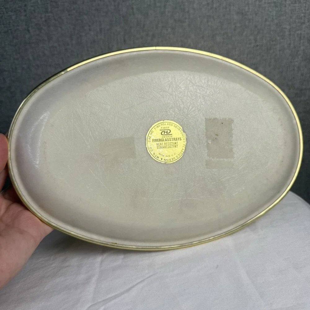 MCM DAE HO Korean Fiberglass Traymold Small Tray Autumn Pink Floral Thanksgiving